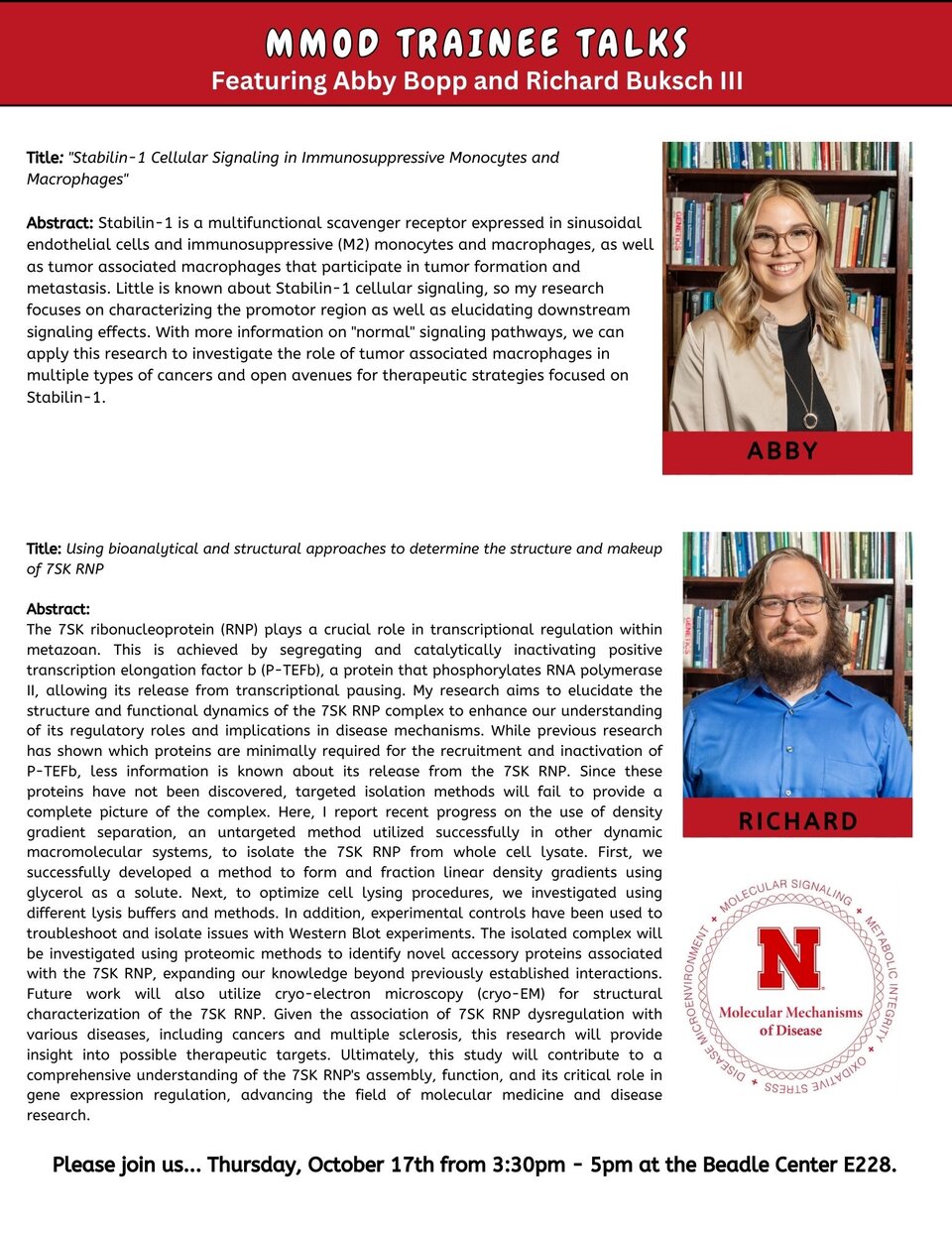 Abby Bopp and Richard Buksh Trainee Talks